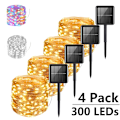 Miniatyrbild 2 av 5: 7M/12M/22/32M Solcellslampor LED-slingor Utomhus Festoon LED Vattentät Girlang Slingor Jul Fest Trädgård Solcellslampa Dekor 1xVarm Vit 1xWarm White 12M 100LED