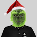Miniatyrbild 1 av 4: 7-delad Grinch-kostym för julcosplay för vuxna, Santa Claus-kostymset + mask A-WELLNGS Endast mask Endast mask Endast mask Mask only ONE SIZE