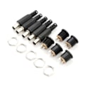 Miniatyrbillede 1 af 5: 12V 3A Plast Han-stik + Hun-stik Panelmonteret Stik til DC Strømforbindelse 2.1mm x 5.5mm Ledning Strøm Pigtails Adapter