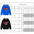 Miniatyrbild 2 av 3: Kid Poppy Playtime Huggy Wuggy Hoodie Jacka Utomhus Vinter Svart Black 160 cm