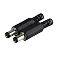 Miniatyrbillede 3 af 5: 12V 3A Plast Han-stik + Hun-stik Panelmonteret Stik til DC Strømforbindelse 2.1mm x 5.5mm Ledning Strøm Pigtails Adapter