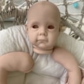 Miniatyrbillede 5 af 5: 58cm/23 tommer umalet genfødt legetøj realistisk nyfødt baby interaktiv til dukke DIY til dukke sæt med hoved knogle vinyl A