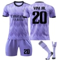 Pikkukuva 6 / 11: 22-23 Real Madrid vieraspaita violetti nro 9 Benzema 14. kerran muistopainos 20 Vinicius 10 Modric 2223 Real Madrid away number 8 #26