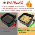 Miniatyrbilde 3 av 6: Air Fryer Pergamentpapir Liner, 50 stk firkantede liners engangs fettsikkert for frityrkoker