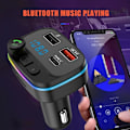 Pikkukuva 4 / 5: Auton Bluetooth FM-lähetin, Auton Bluetooth-sovitin, Radio MP3 -soitin, 2 USB-porttia 5V/3A, 20W QC3.0+Type C PD Nopea auton laturi, Handsfree-auto