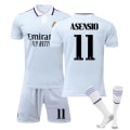 Miniatyrbillede 6 af 11: 22-23 Real Madrid hjemmebanetrøje nr. 9 Benzema fodboldtrøje nr. 10 Modric 20 Vinicius nr. 1 trøje Size 7 w/ Socks + Gear #XL