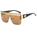 Miniatyrbild 4 av 7: Solglasögon av märket Ultra Luxury - Överdimensionerade solglasögon för kvinnor och män - UV400 Medusa-solglasögon - Ny design 2024 Blue-gray Fashion Sunglasses