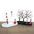 Miniatyrbillede 5 af 5: Hjorteøreringe Halskæde Ring Smykke Display Stand Bakke Træ T-With drawer