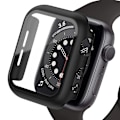 Miniatyrbillede 1 af 5: Hårdt etui til Apple Watch Watch Case 9 8 7 6 5 4 38 40mm tilbehør skærmbeskytter iWatch Series 44mm 45mm 41mm 42mm Sort 2 Sort 2 Sort 2 Black 2 Series 654 SE 40MM