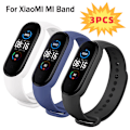 Miniatyrbild 2 av 7: 3 st armband för Mi Band 7 6 5 4 3 armband Xiaomi Mi Band armband silikon sport ersättningsarmband smartwatch tillbehör svart 3 st black 3PCS Mi band 5