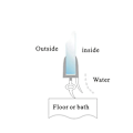 Miniatyrbillede 4 af 5: Bruseforseglingsskinne Badeværelse Brusevæg Dørforsegling Passer til 6 mm Glas