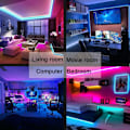 Pikkukuva 6 / 6: Teippi Bluetooth USB LED-nauhavalo 5050 SMD 5V USB RGB-valot Joustava LED-lampun teippi RGB Itsekiinnittyvä TV-työpöydän diodi 1 m