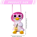 Pikkukuva 2 / 5: Auton lisävarusteet Swing Duck Swinging Duck Auton riipuskoriste Ihana Swinging Duck Auton riipus Siisti lentävä ankka aurinkolaseilla Auton taustapeili Pink