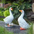Pikkukuva 4 / 5: Hartsi-Ankka-Hanhi-Koristeet Ihastuttavat Simulaatioeläin-Patsaskäsityöt Koti Ulko Piha Kestävä Koriste Duck