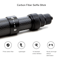 Miniatyrbillede 6 af 8: Forlænget Selfie Stick i Kulfiber Bærbar Håndholdt Selfie Forlængelsesstang til Kameraer Stabilisatorer Tripod Monopods 1.5m / 4.9ft
