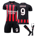 Miniatyrbild 6 av 11: 22-23AC Milan hem ny nr 11 Ibrahimovic 9 Giroud 17 Leo 19 Theo fotbollströja kostym sportkläder AC Milan Home Stadium No. 19 #24
