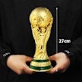 Miniatyrbilde 1 av 7: Verdensmesterskap fotballtrofé i harpiks, replikat trofémodell for fotballfans 27 cm