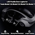 Miniatyrbild 4 av 5: 4 st Tesla bildörrslampa, Led bildörrslogoljus, Bildörrsprojektor för Tesla Model 3, Model S, Model X, Model Y