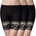 Miniatyrbillede 1 af 5: Kvindernes Shorts Elastiske Blonder Sikkerhedsshorts Ridningsshorts Anti-chafi