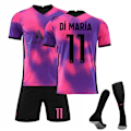 Miniatyrbillede 1 af 11: 2021 Paris Saint-Germain udebanetrøje nr. 7 Mbappe fodboldtrøje nr. 4 Ramos trøje nr. 30 Messi dragt Sanke Paris No. 11 + Socks 18#