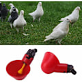 Miniatyrbild 4 av 5: Automatisk kycklingvattnare röd dricksvattenkopp bekväm plast kycklingvattenbehållare för fåglar kycklingfjäderfä - 5 st