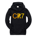 Miniatyrbild 1 av 3: Cristiano Ronaldo Cr7 Hoodie Kostymer Barn Fotboll Hoodies Barn Presenter Svart Black 140 cm