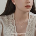 Miniatyrbilde 2 av 4: S925 Sterling Sølv Liten Svanekjede Dame Allsidig Elegant Kragebenskjede Lett Luksus High-End Design for Kjæreste Valentinsdag Little Swan Necklace (Rose Gold)