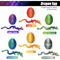 Miniatyrbilde 6 av 7: Påske-drager 3D-trykt drageegg med drage inni Krystalldrage Fidget leketøy for voksne Fullt ledd drage for hjemmekontor dekorasjon Blue