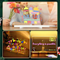 Miniatyrbillede 7 af 7: LED Notatbræt med Farver, Oplyst Akryl Tør-Slet Bræt, Belysning Akryl Sticky Note Bræt med Farver Notesblok 7 Penne (7.9 X 7.9”) 7.9 X 7.9”