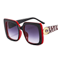 Pikkukuva 7 / 7: Kuuma brändi naisten aurinkolasit brändi luksus suunnittelija aurinkolasit aurinkolasit mukautettu logo tukkumyynti metalli trimmi neliö aurinkolasit c2 sunglasses