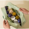 Miniatyrbillede 2 af 5: (Sort) 3-delt transparent makeup taske rejsetaske toilettaske