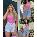 Miniatyrbillede 7 af 8: Body til kvinder Tummy Control Shapewear Sømløs Sculpting Thong Body Shaper indenfor sort sort black L
