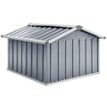 Miniatyrbillede 5 af 7: vidaXL Skur til robotplæneklipper 92x97x63 cm galvaniseret stål grå Grey grå