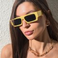 Pikkukuva 3 / 7: Vintage neliönmuotoiset aurinkolasit Suorakulmaiset muodikkaat aurinkolasit 2024 Naiset Miehet Sävyt Mukautetut lasit Silmälasit C6 Rectangle sunglasses