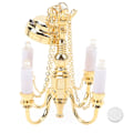 Miniatyrbild 1 av 5: 1/12 skala batteridriven miniatyrdocka huslampa i guld