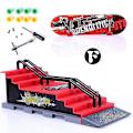 Miniatyrbilde 3 av 3: Miniskatepark for Finger Skateboard, Kombinasjonsleketøy for Skatepark, Rampe for Skateboard Style F