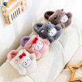 Miniatyrbillede 2 af 5: Børns søde bomuldsslippers bløde efterår vinter varme baby pige indendørs slippers ys23-grå ys23-gray 40-41