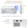 Miniatyrbilde 10 av 10: Minip投影機，便攜式電影投影機，智慧家庭投影機，適用於 iOS、Android、Windows、筆記型電腦、電視棒的時尚投影機，支援 HD