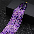 Miniatyrbild 1 av 4: 36 tum Hårtinsel Glittrande Glitter Tinsel Fehår Förlängningar Värmebeständiga Fest H light purple
