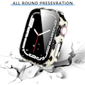 Miniatyrbillede 4 af 5: 6-pak Hard PC-etui til Apple Watch 38 mm serie 3/2/1 med hærdet 6-pak 3 6-Pack 3 38mm