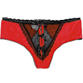 Miniatyrbilde 8 av 9: Sexy truser med åpen skritt blondeundertøy for kvinner svart L svart Black 2XL