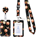 Miniatyrbillede 2 af 5: ID-kort Holder med Forskellige Mønstre Tryk Skydeåbning med Snøre Flere Bæremetoder En Side Transparent Kort Opbevaring Bærbar Tilbagetrækbart Badge C