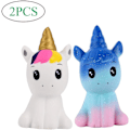 Miniatyrbillede 1 af 5: Squishies Pakke 2 stk Squishy Unicorn Legetøj Langsomt Stigende Duftende Squ