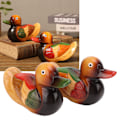 Miniatyrbillede 1 af 8: Håndmalede Træmandarinand Statuer Farveholdbare Sikre Farver Havefugl Statue Til Hjem Have Dekoration Gaver