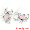 Miniatyrbild 1 av 6: 2\" Skorpion insektsbroscher naturliga helande kristallsten stift halsband hänge mode smycken pub tillbehör för kvinnor män presenter rosenkvarts Rose Quartz 20 pcs