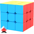 Miniatyrbillede 1 af 7: Speed Cube 3x3x3 Stickerless med Cube Tutorial - Hurtig og Glat Drejning Magiske Terninger 3x3 Puslespil Hjernelegetøj til Børn og Voksne