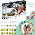 Miniatyrbillede 1 af 4: Julehjernepuslespil Kalender 2023 - Nedtælling Julegave, Blind Box, Udfordrende Legetøj til Børn 1