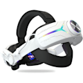 Miniatyrbillede 2 af 9: RGB-pandebånd til Meta Quest 3, MTomatoVR udskiftningspandebånd indbygget 8000mAh batteripakke, 18W hurtigopladning, VR-tilbehør