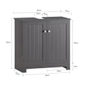 Pikkukuva 3 / 5: SoBuy pesualtaan allaskaappi 2 ovella, Kylpyhuonekaappi, BZR18-DG Harmaa Grey Sink cabinet (on wall)