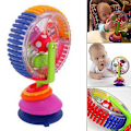 Miniatyrbillede 2 af 3: Baby Sucker Pariserhjul legetøj Rattle Rainbow Børnestol legetøj